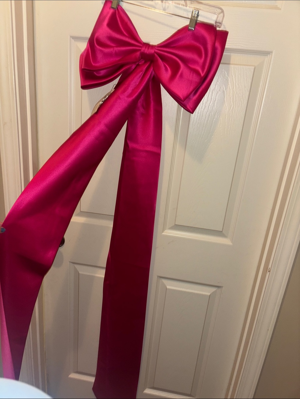 Fuchsia Satin Decorative Bow - Women's Accessory Decor